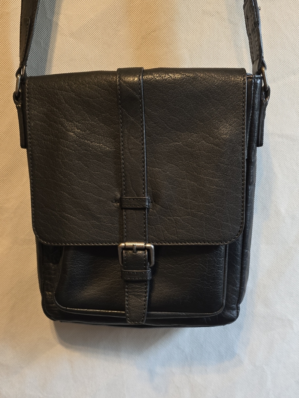 Classic Black Leather Crossbody Bag for Women